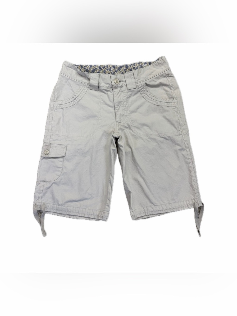 Carhartt Shorts Women’s Cream Cargo Bermuda Chino Shorts Size 6 Outdoor Hike